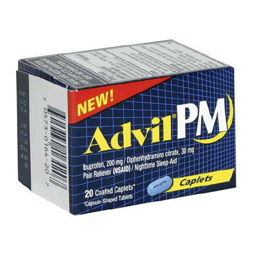 Advil Pm Pain Reliever And Nighttime Sleep-Aid Coated Caplets - 20 Ea
